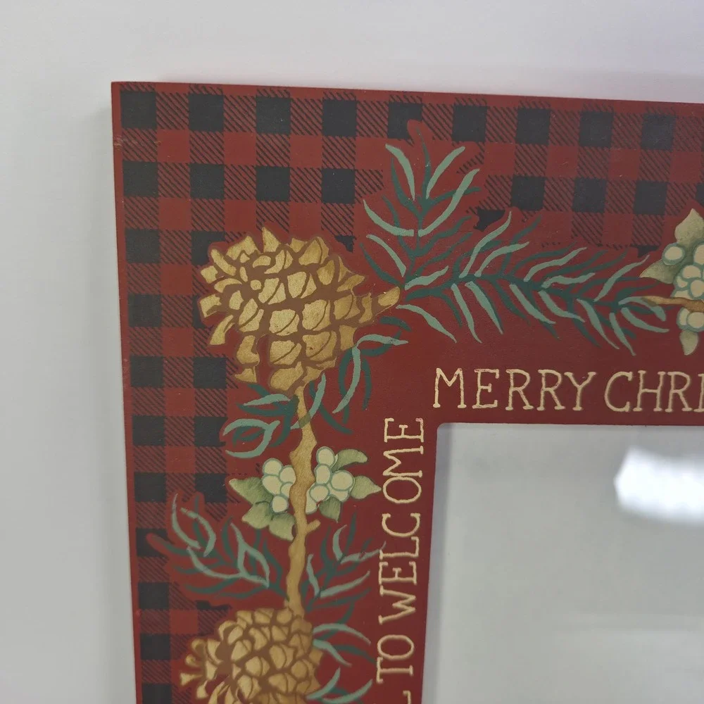 Danielson Designs Picture Frame Christmas Decor Red Pine and Berry Table Wall